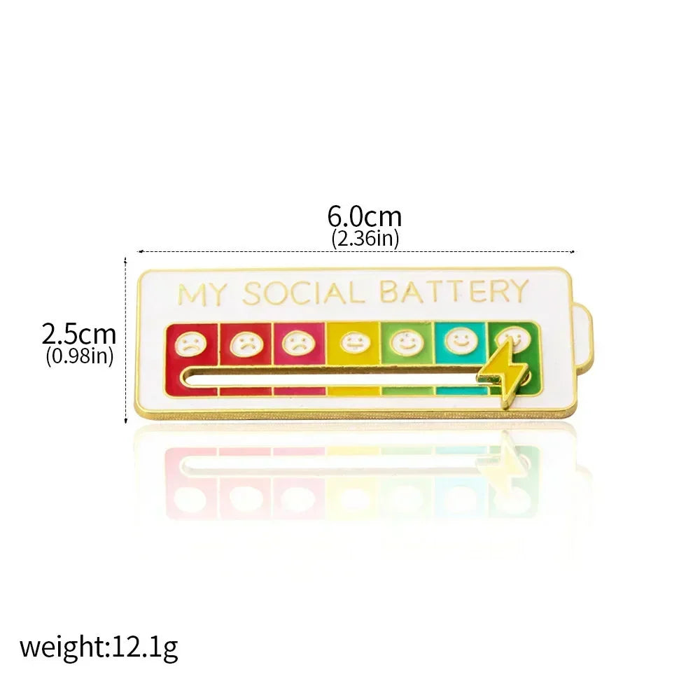 Zavinox™ 2025 Social Battery Status Brooch